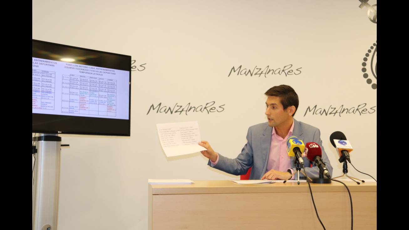 Palacios muestra documentación relativa a subvenciones y horarios de clubes deportivos
