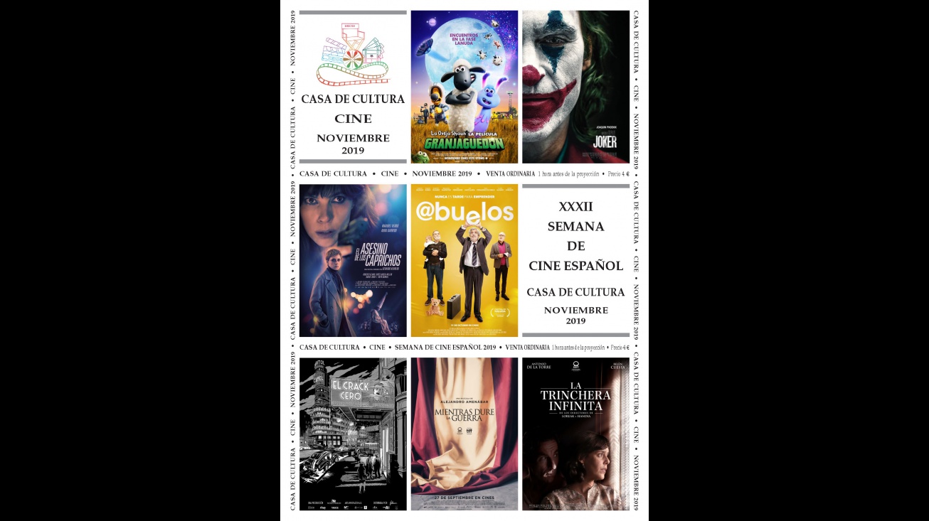 Cartelera de noviembre en la Casa de Cultura
