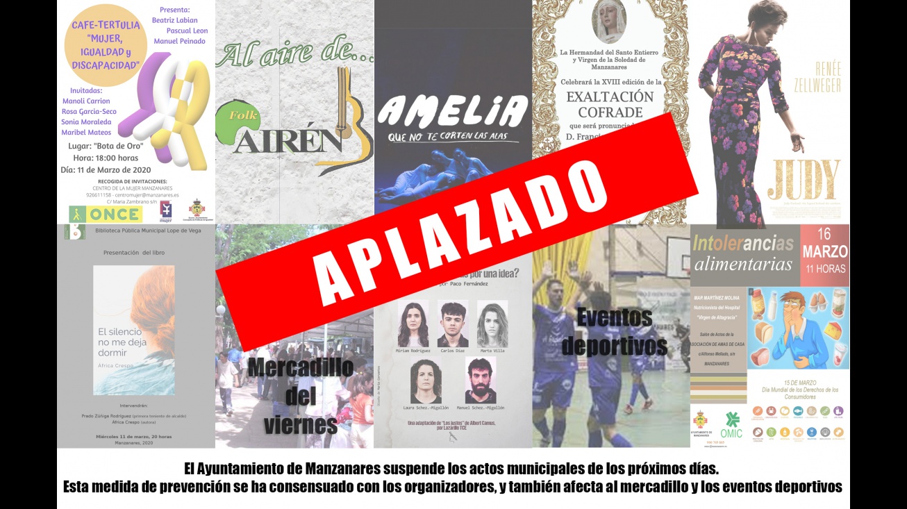 Mosaico de actos suspendidos o aplazados