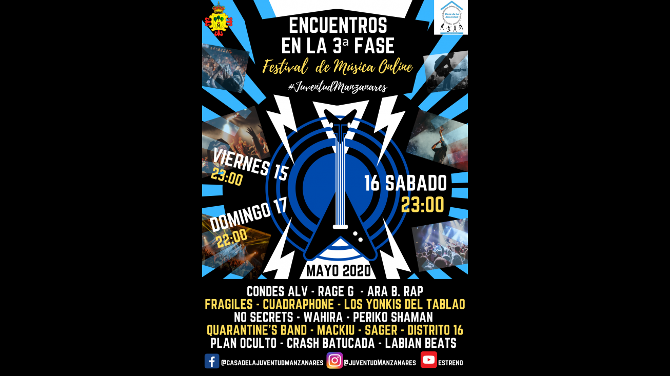 Cartel del festival de música online 'Encuentros en la 3ª Fase'