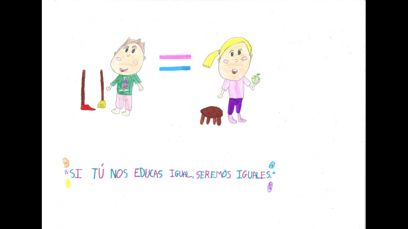 Uno de los dibujos participantes en anteriores actividades en colegios