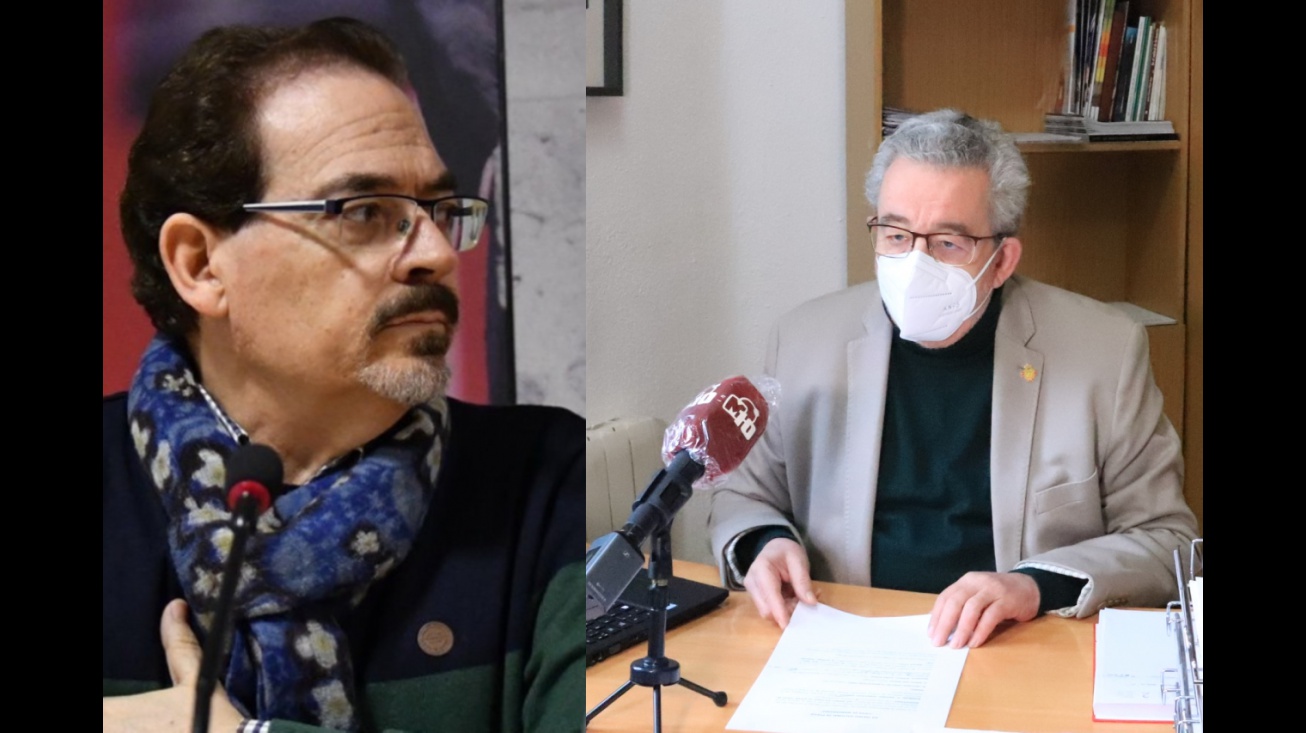 El ganador Santiago Redondo y el concejal de Cultura Candi Sevilla