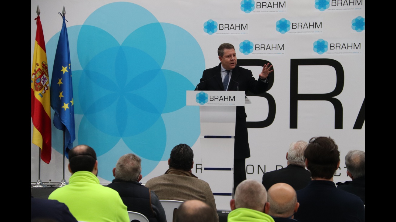 Page hizo el anuncio durante el acto celebrado en la empresa Brahm de Manzanares