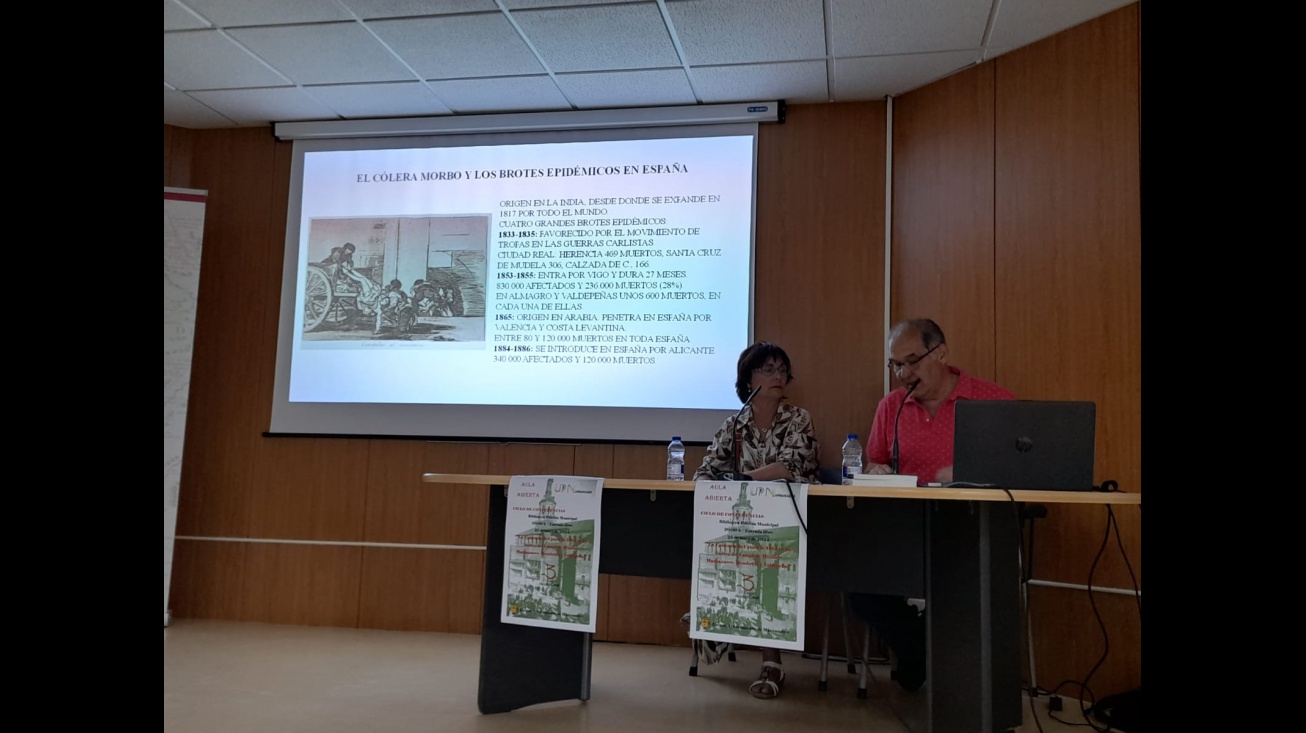 Conferencia 'La epidemia de cólera de 1885 en los límites del Campo de Montiel: Manzanares, Membrilla y Valdepeñas' (Aula abierta de folclore de la UP)