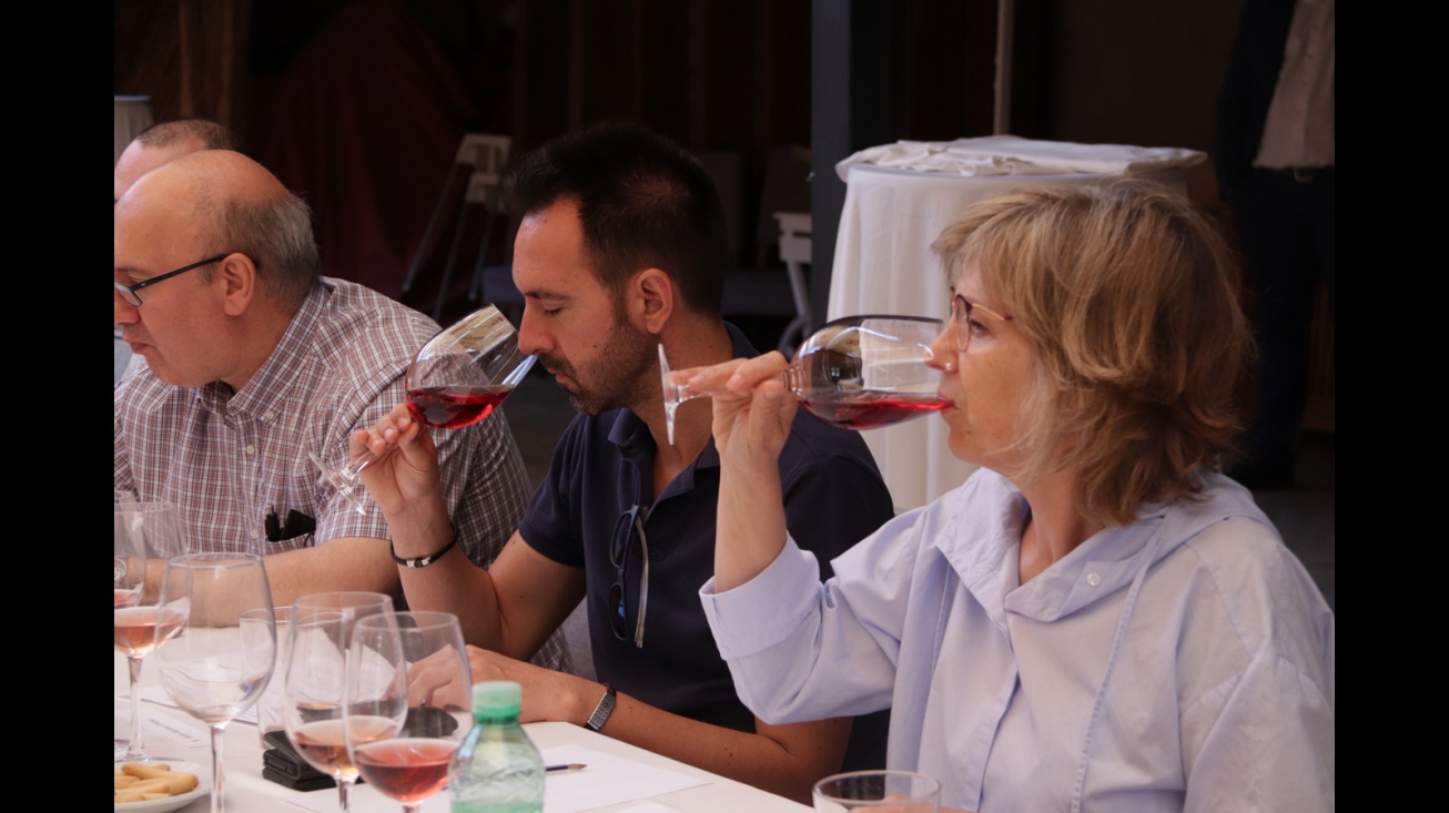 Reunión del jurado del 50º concurso regional de calidad de vinos (Fercam 2022)