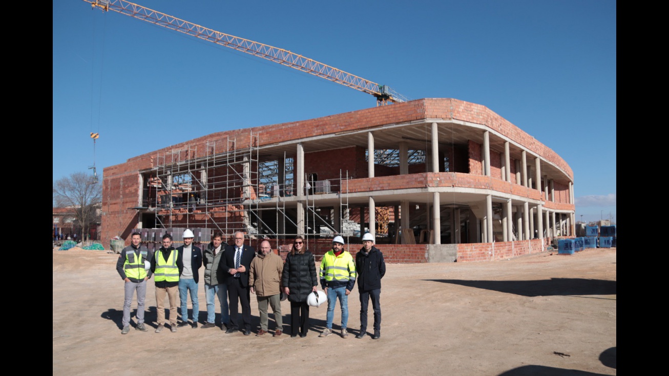 Visita a las obras del nuevo pabellón polideportivo