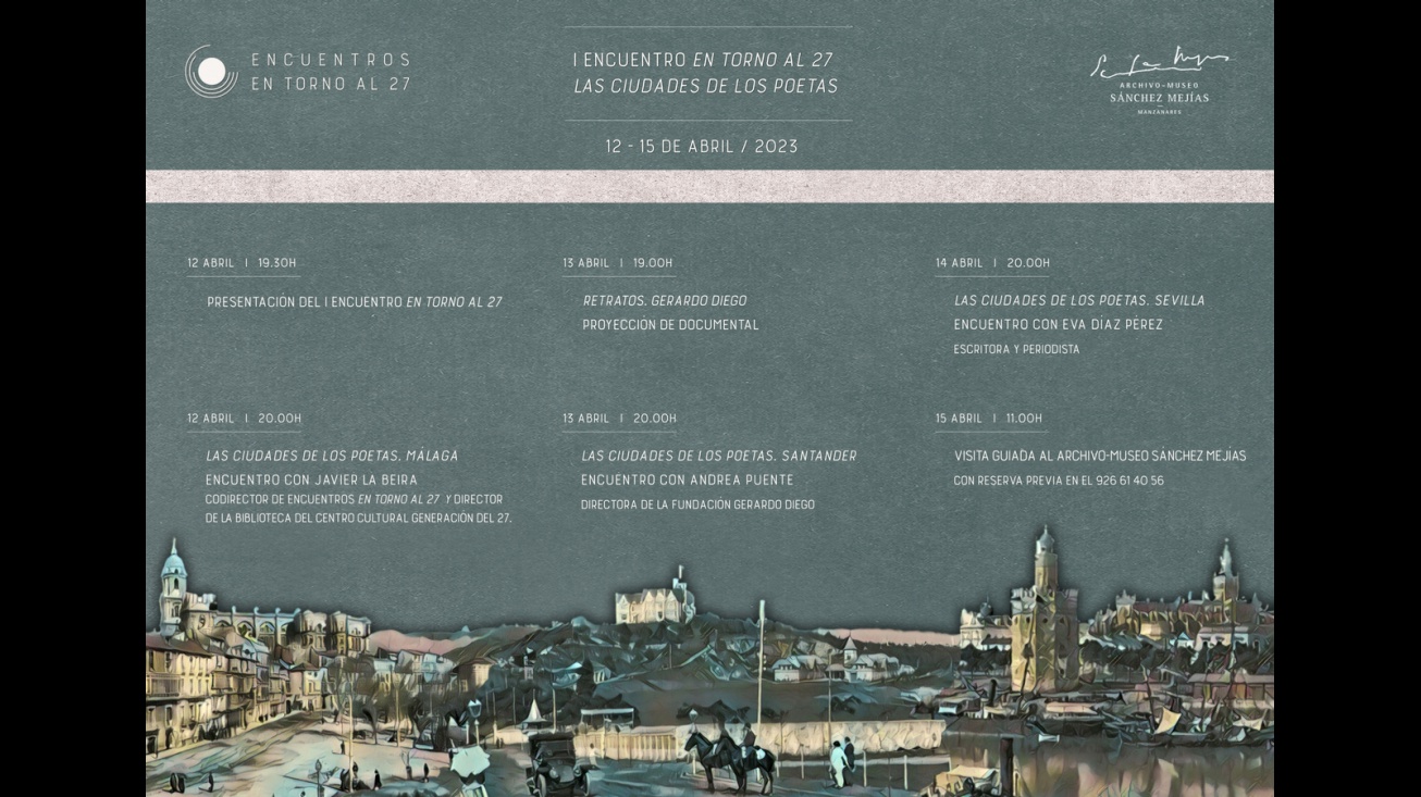 Folleto del I encuentro 'En torno al 27' - Las ciudades de los poetas