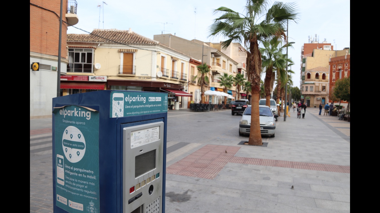 Uno de los parkímetros de la actual concesionaria del servicio