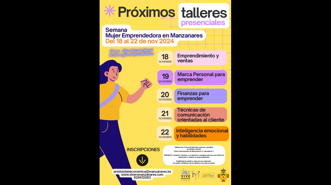 Talleres Semana de la Mujer Emprendedora en Manzanares