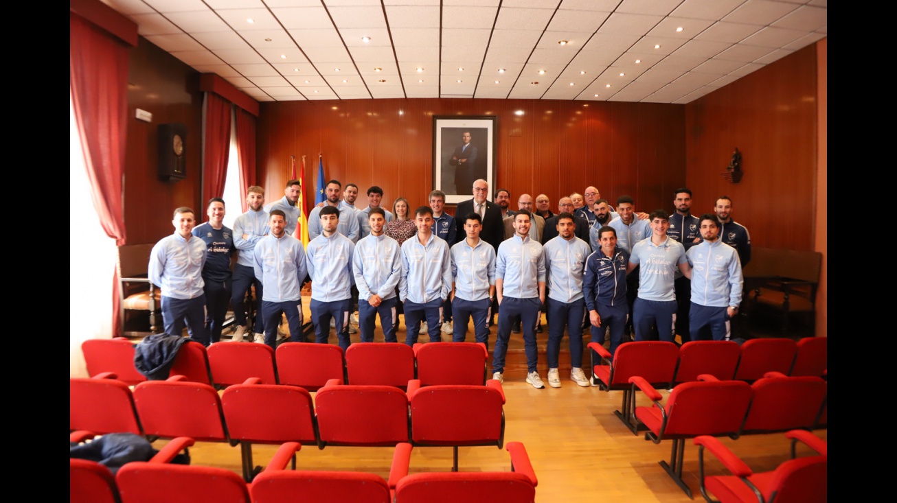 Recepción al Manzanares FS en el Ayuntamiento antes de la Copa de España 2026