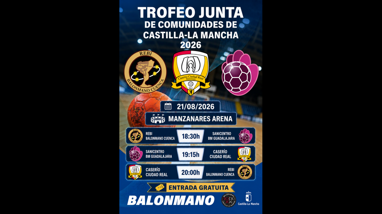 Cartel de la final del Trofeo JCCM de balonmano