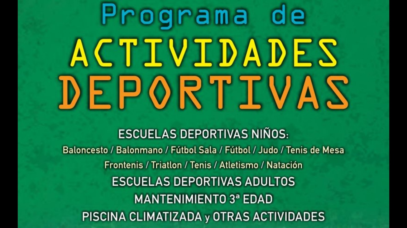 Guía con el programa de actividades deportivas para el curso 2015/2016