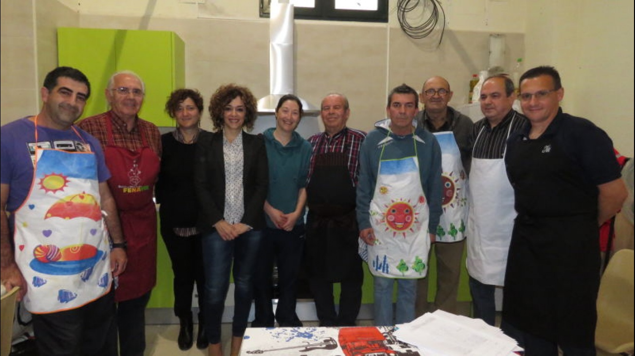Participantes en el curso de cocina para hombres