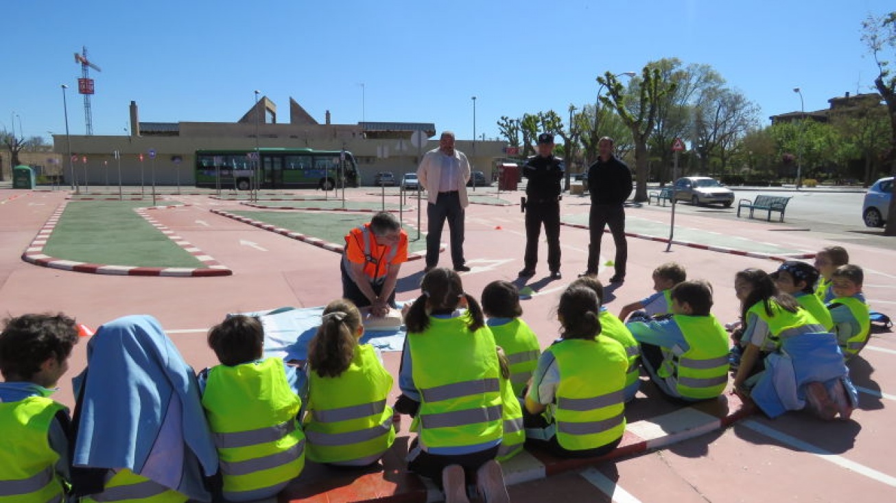 Actividad en el circuito de educación vial de Manzanares