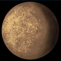 imagen de Mercurio captada por una sonda espacial.