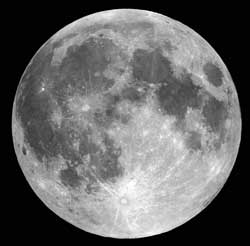 imagen de la superficie de La Luna.